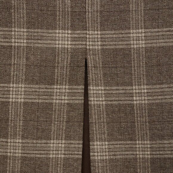 Mango Beige Plaid Check Skirt With Slit/NWT/10 (EU 42) - Picture 6 of 16